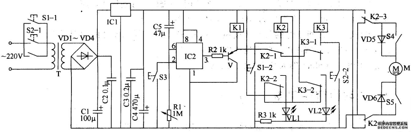 電動窗簾電路圖